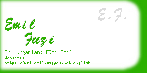 emil fuzi business card