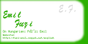 emil fuzi business card